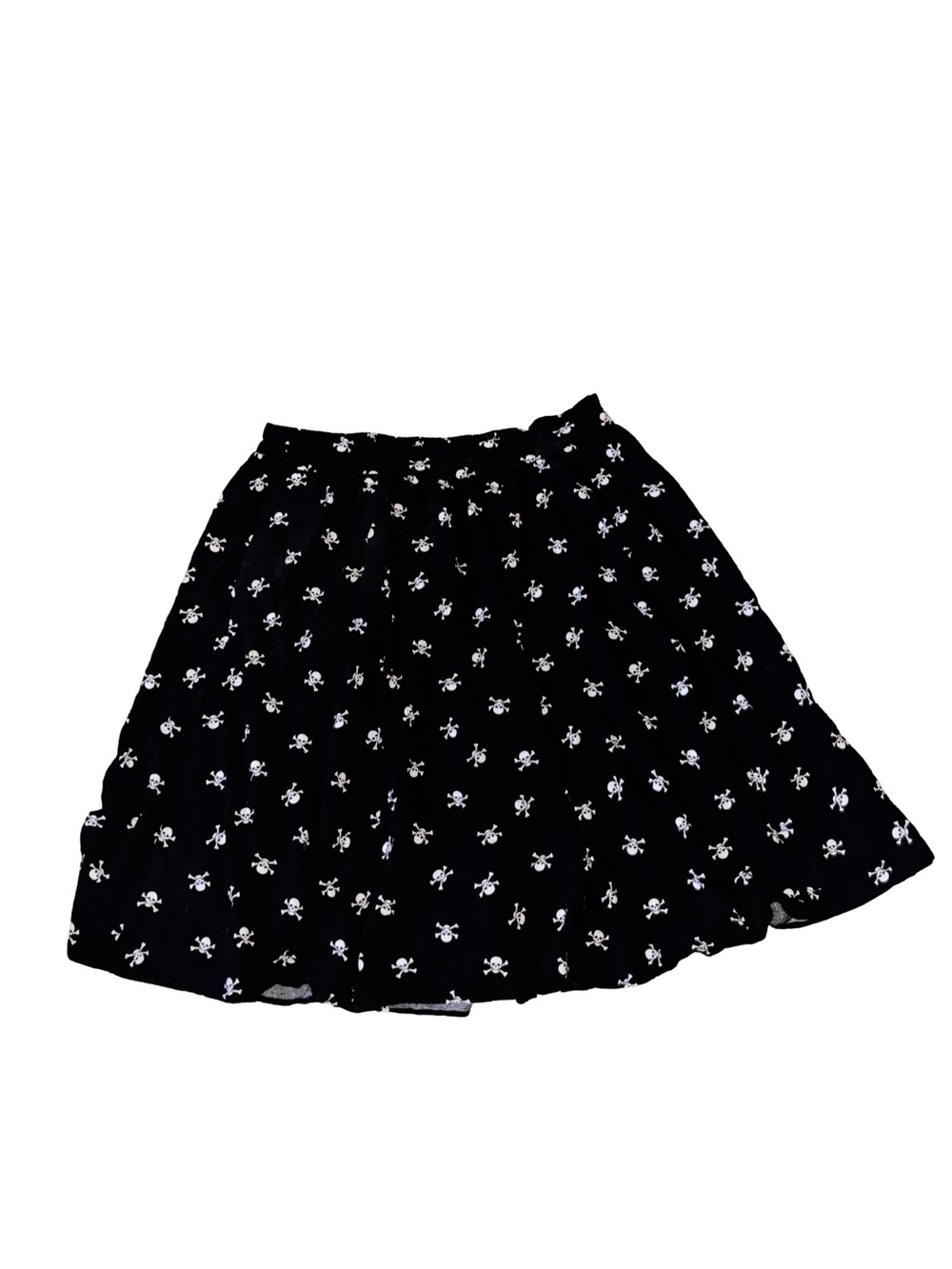 Retro Chic by Torrid Skull Print Skirt Black and White Size 2X